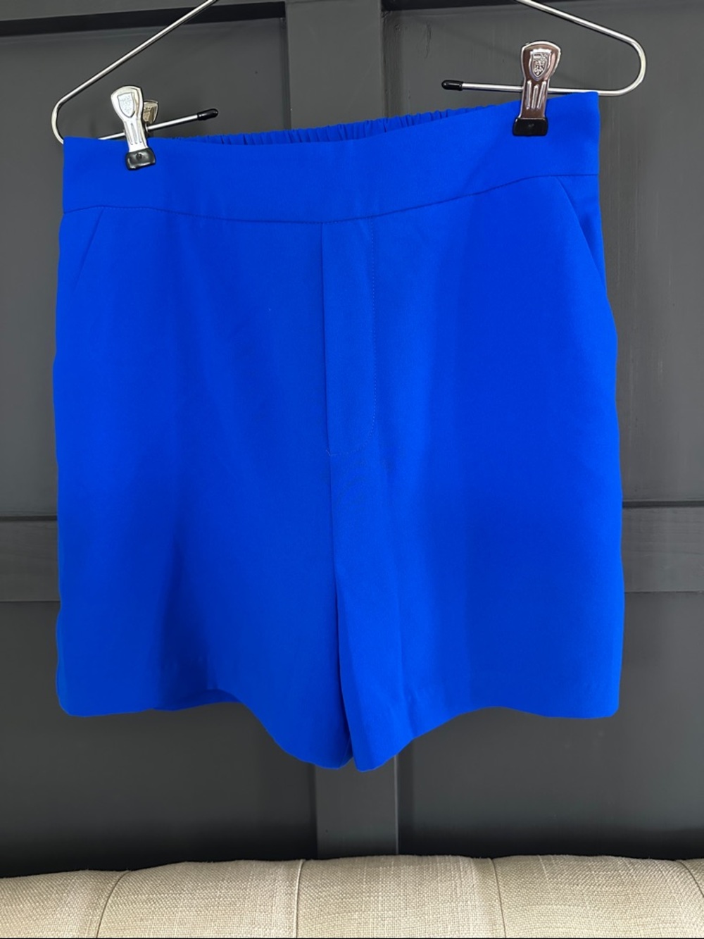 DeeDee Classic High-Waist Women's Shorts in Royal Blue-Small